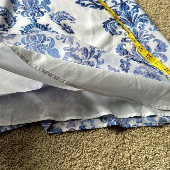 Fleur Bleue dress - flowy white with blue and pink design size 0 - Picture 9 of 12